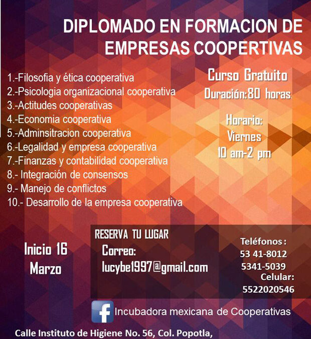 Diplomado en ‘Formación de empresas cooperativas’