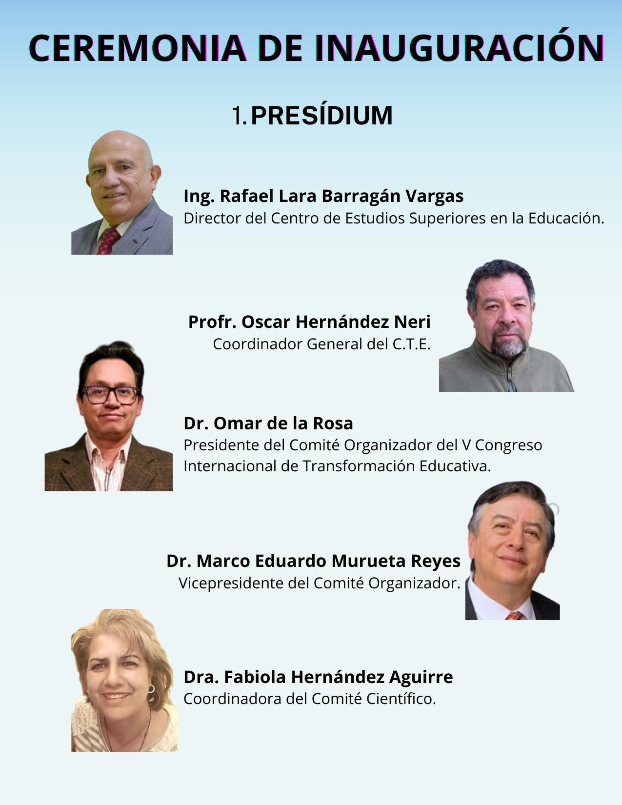 Ceremonia de inauguración del V Congreso Internacional de Transformación Educativa