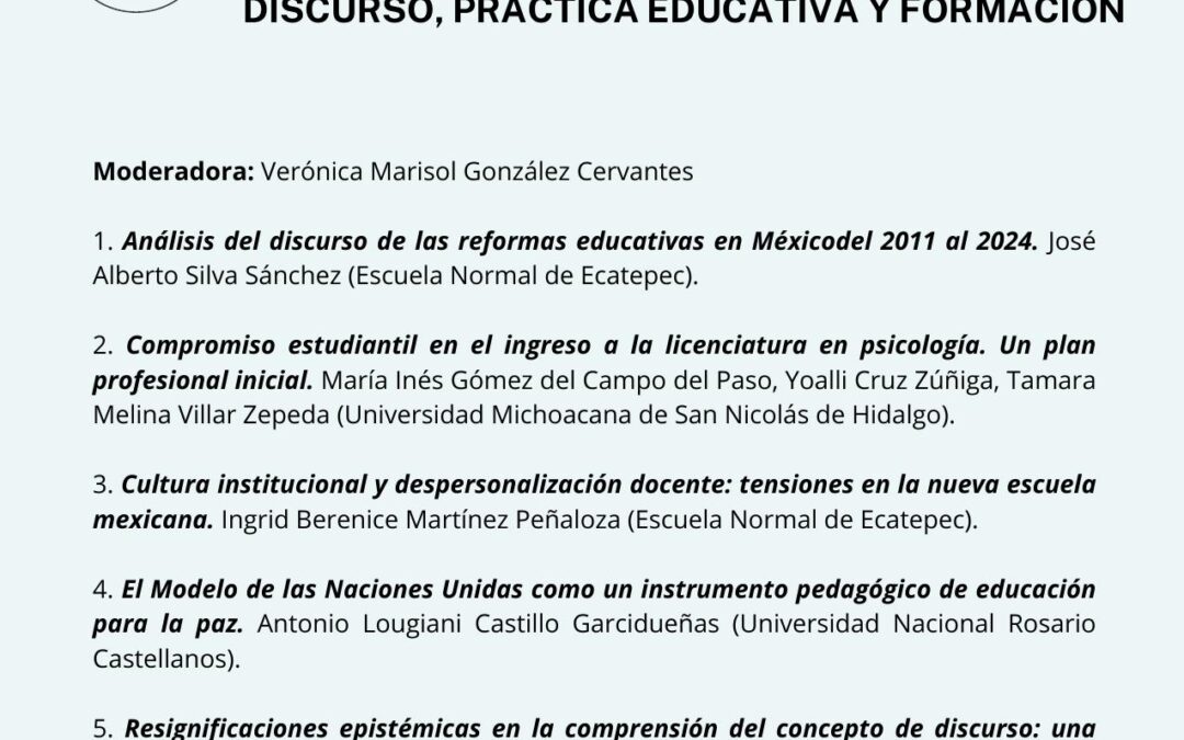 Discurso, práctica educativa y formación