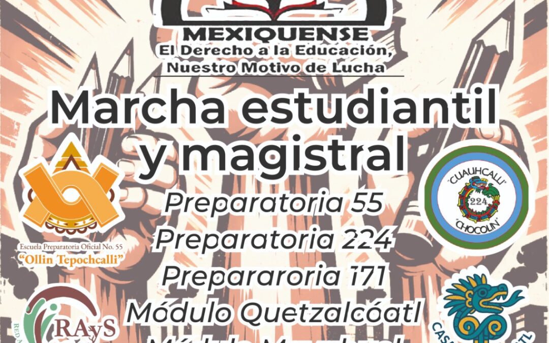 Marcha estudiantil y magisterial